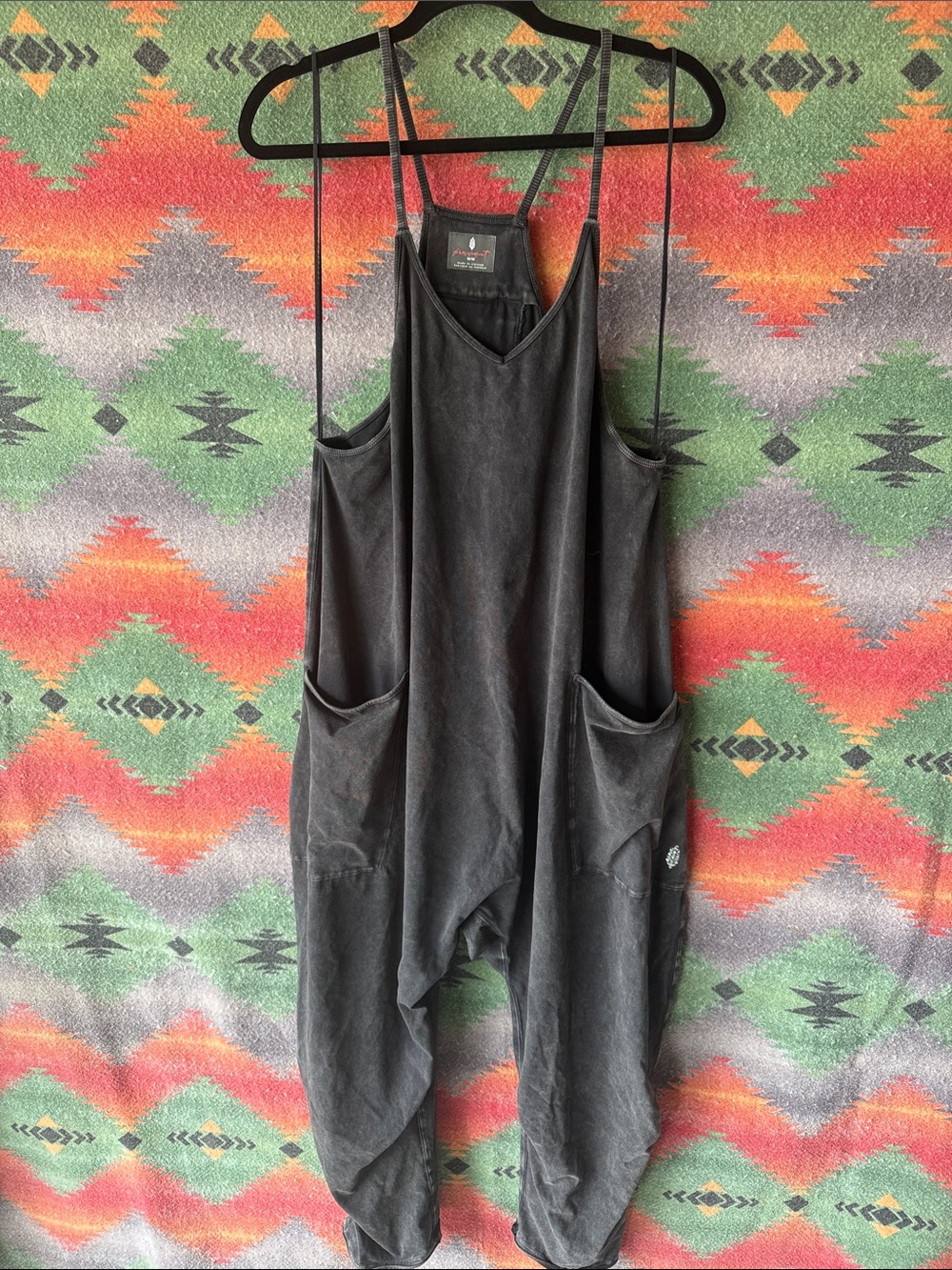 FP Movement by Free People Charcoal Black Slouchy Jumpsuit